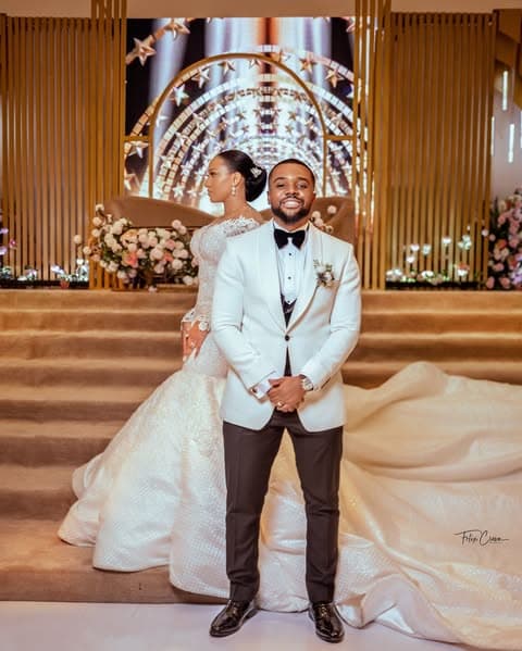 Williams Uchembah and Brunella on their wedding day